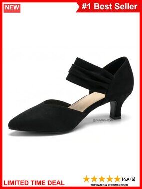 Kitten Heels Pointed Toe Pumps Ankle Strap Women's Wedding Shoes